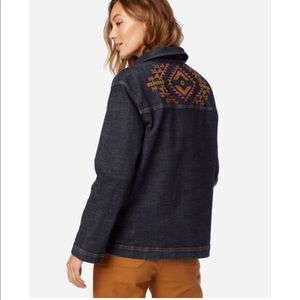 Women’s Large Pendleton Denim Chore Jacket with embroidery